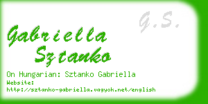 gabriella sztanko business card